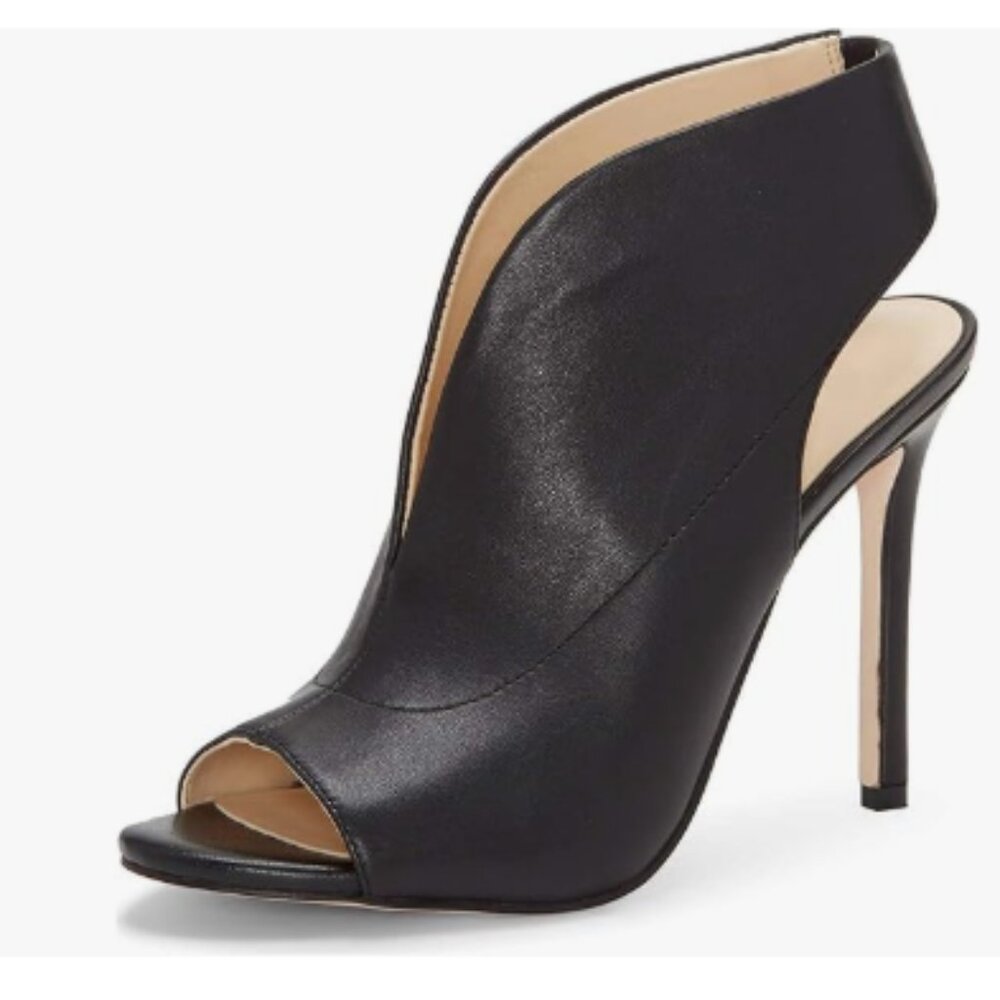 YDN Black Chic Slingback Peep Toe High Heel Sandals Ankle Boots Cutout Shoe